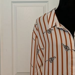 Cheetah striped button up sz 22